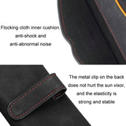 Car Sun Visor Multifunctional Glasses Case Card Storage Bracket(Green)