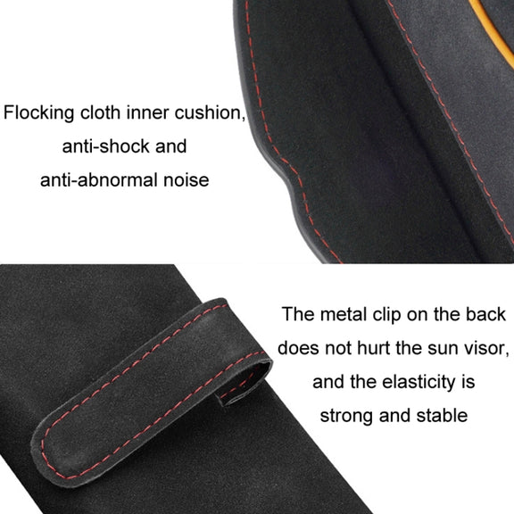 Car Sun Visor Multifunctional Glasses Case Card Storage Bracket(Green)