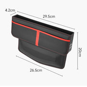 Leather Car Seat Gap Multifunctional Storage Box(Black)