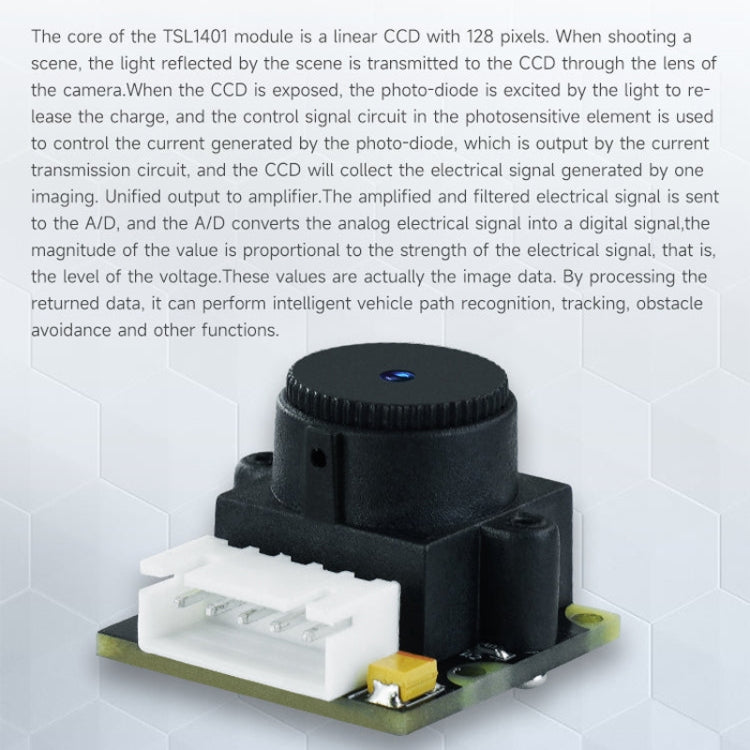 Yahboom Single Column CCD Camera Module Linear Array Sensor, Model: TSL1401+Bracket