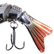 HENGJIA 10cm 24g Bionic Multi-Section Fish Bait Plastic Electroplating Fake Bait(1)