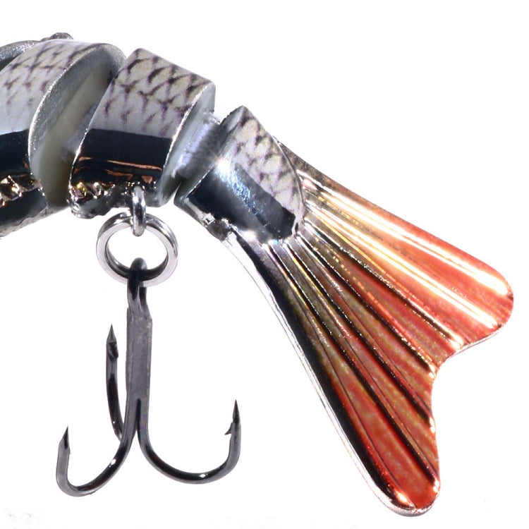 HENGJIA 10cm 24g Bionic Multi-Section Fish Bait Plastic Electroplating Fake Bait(1)