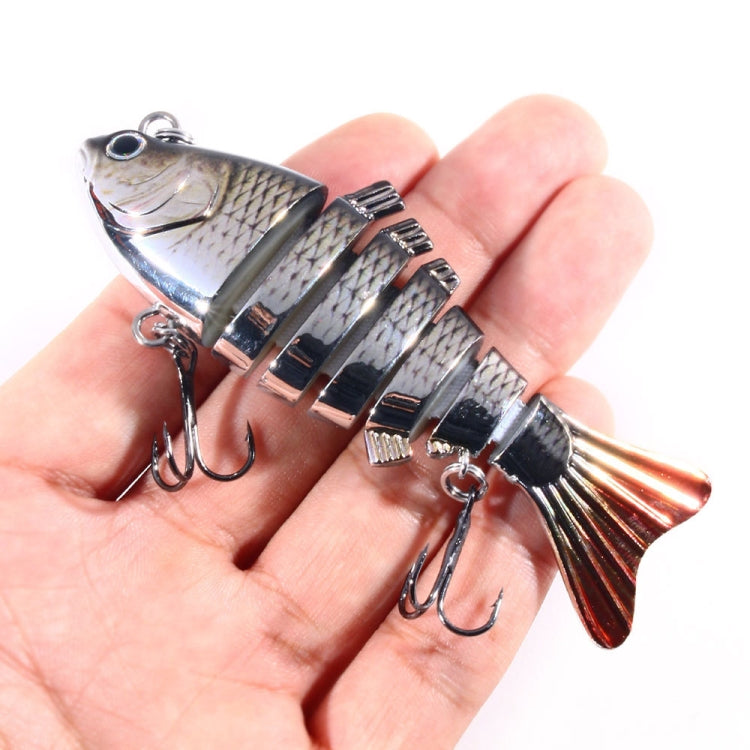 HENGJIA 10cm 24g Bionic Multi-Section Fish Bait Plastic Electroplating Fake Bait(1)