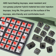 100 Keys Customized Gaming Wired Mechanical Keyboard Transparent Keycap Green Shaft (Black)