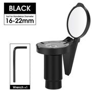 WEST BIKING Bicycle Handlebar Convex Rear View Mirror(Black)