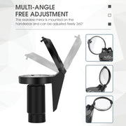 WEST BIKING Bicycle Handlebar Convex Rear View Mirror(Black)