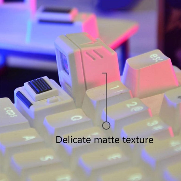 Mechanical Keyboard MAC Retro Light Transmission Keycap(Pink)