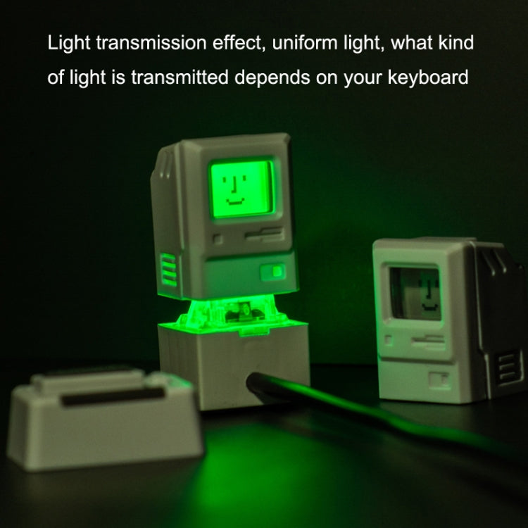 Mechanical Keyboard MAC Retro Light Transmission Keycap(Pink)