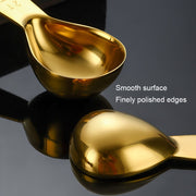 30ml 304 Stainless Steel Thickened Coffee Spoon With Scale Measuring Bean Spoon, Color: Rose Gold