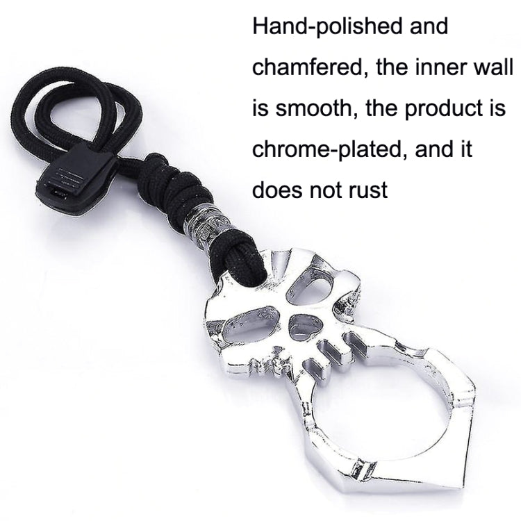 Rose Thorn Single Finger Buckle Self-defense Broken Window Keychain(Gold)