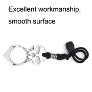 Rose Thorn Single Finger Buckle Self-defense Broken Window Keychain(Gold)