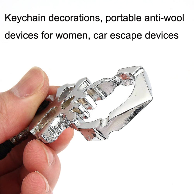 Rose Thorn Single Finger Buckle Self-defense Broken Window Keychain(Gold)