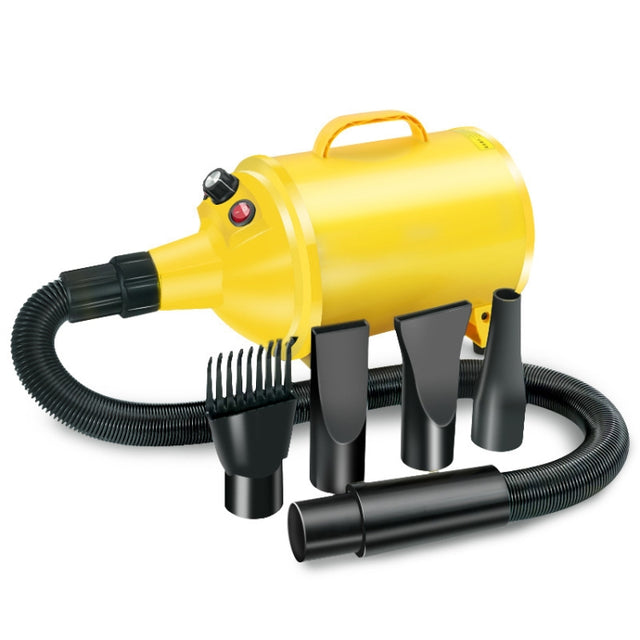 2100W Dog Dryer Stepless Speed Pet Hair Blaster Pet Water Blower 220V AU Plug(Pure Yellow)