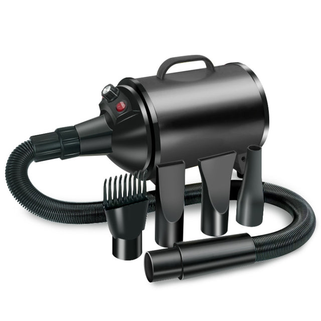 2100W Dog Dryer Stepless Speed Pet Hair Blaster Pet Water Blower 110V US Plug(Pure Black)