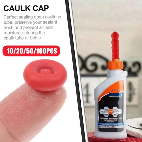 50pcs Glass Glue Nozzle Sealing Cap Leak-proof Sleeve Glass Glue Nozzle Protective Sleeve