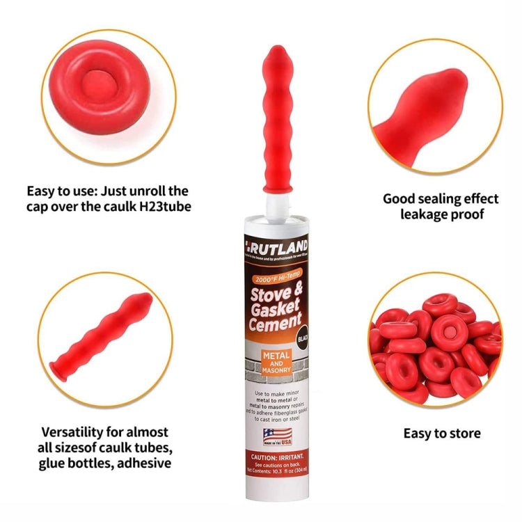 50pcs Glass Glue Nozzle Sealing Cap Leak-proof Sleeve Glass Glue Nozzle Protective Sleeve