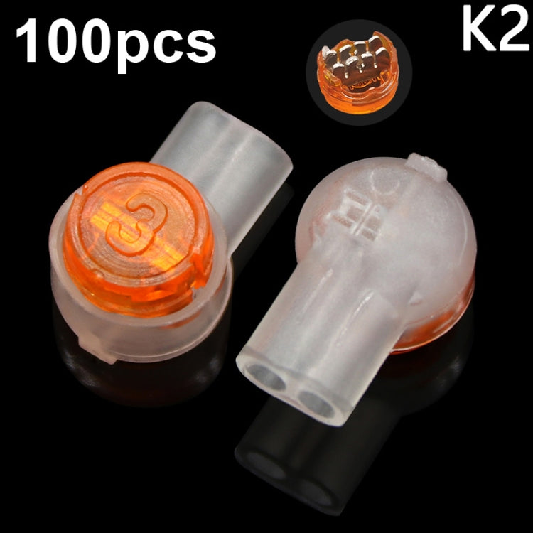 K2 100pcs /Pack Network Cable Telephone Line Connector Moisture-Proof Water-resistant Wiring Terminals