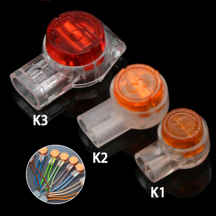 K2 100pcs /Pack Network Cable Telephone Line Connector Moisture-Proof Water-resistant Wiring Terminals