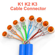 K2 100pcs /Pack Network Cable Telephone Line Connector Moisture-Proof Water-resistant Wiring Terminals
