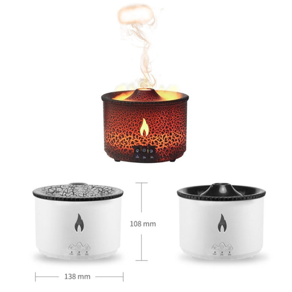 Volcanic Essential Oil Aroma Diffuser Ultrasonic Air Humidifier, Model: Full Split Remote Control(UK Plug)