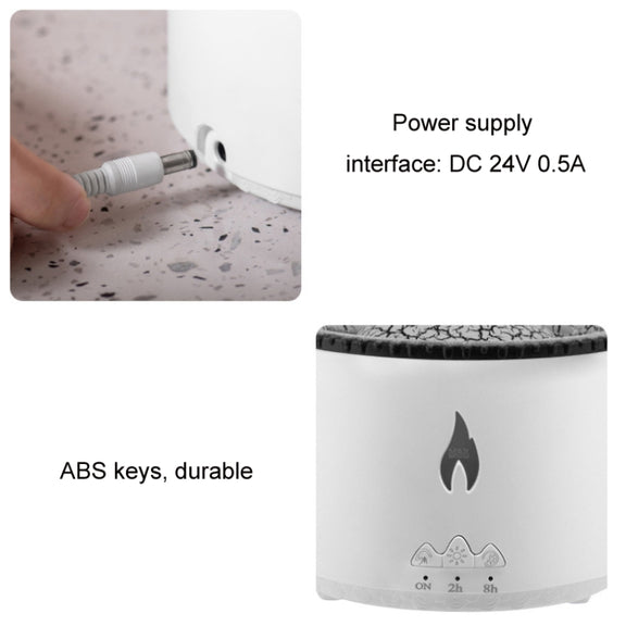 Volcanic Essential Oil Aroma Diffuser Ultrasonic Air Humidifier, Model: Monochrome(UK Plug)
