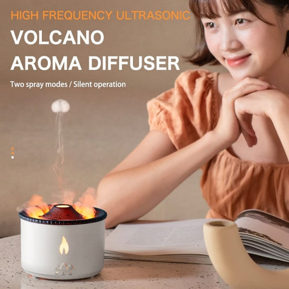 Volcanic Essential Oil Aroma Diffuser Ultrasonic Air Humidifier, Model: Full Split Remote Control(EU Plug)