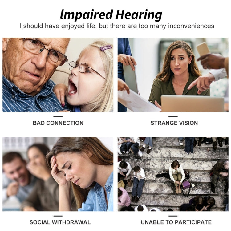 AN127 Invisible In-Ear Hearing Aid Sound Amplifier For The Elderly And Hearing Impaired(Black Left Ear)