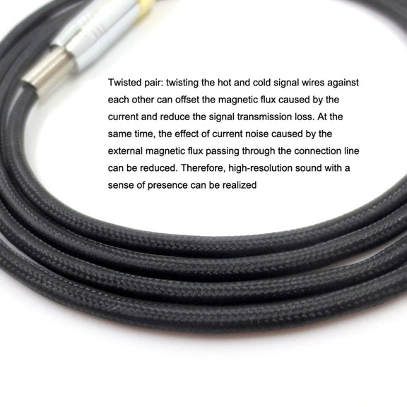 1.2m For K240 / K141 / K271 / K702 / Q701 / K712 Headphone Cable Mini Cartoon Head Upgrade Line(Black)