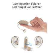 USB Charging Earhook Noise Reduction Hearing Aid Sound Amplifier(Blue)