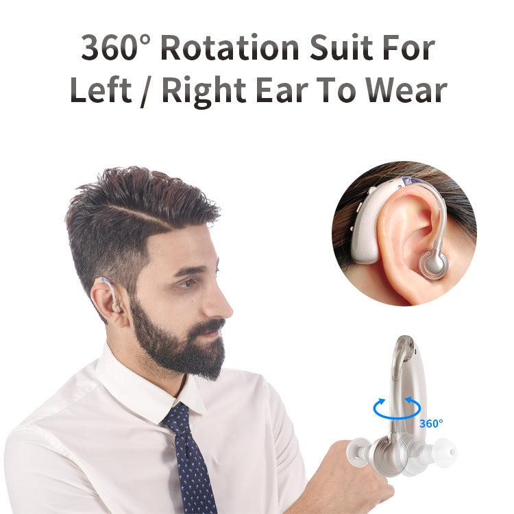 USB Charging Earhook Noise Reduction Hearing Aid Sound Amplifier(Skin-color)