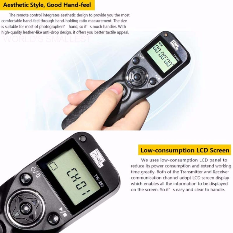 For Nikon DC2 Pixel TW283 Shutter Wireless Delay Remote Control SLR Shutter Flasher