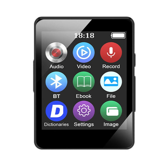MP3 Music Player Bluetooth 5.0 Ebook Recorder MP4 Walkman 8GB(Black)