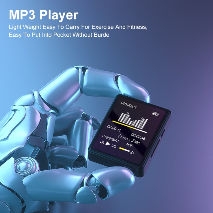 MP3 Music Player Bluetooth 5.0 Ebook Recorder MP4 Walkman Without Memory Card(Black)