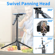 Pixel ST2 1.6m Anti Shake Selfie Stick Head Tripod Handheld Portable Folding Remote Control Outdoor Photo Stands(With Bluetooth Remote Control)