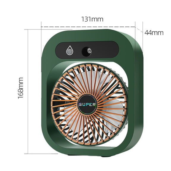 USB Charging Humidification Air Conditioner Fan Nano Spray Desktop Portable Cooling Fan(White)