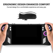 For ASUS ROG Ally Handheld Game Console Silicone Drop-proof Protective Case All-inclusive Case(Black)