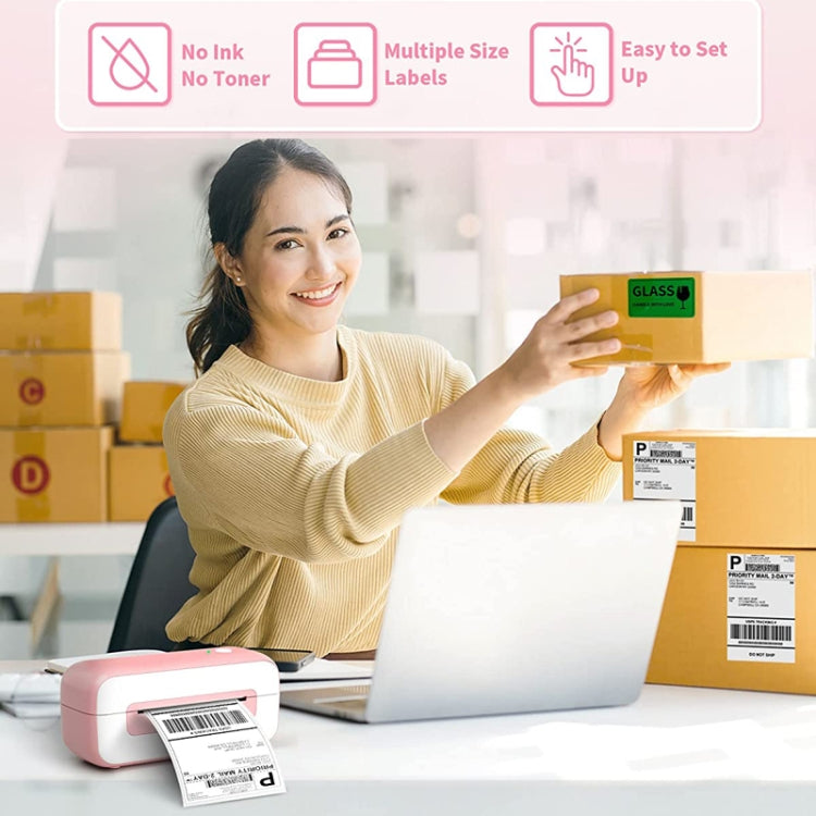 Phomemo PM246S Address Label Printer Thermal Paper Express E-Manifest Printer, Size: EU(Black Gray)