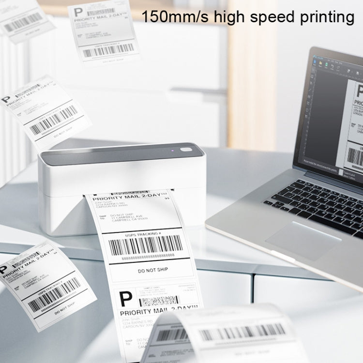 Phomemo PM241-BT Bluetooth Address Label Printer Thermal Shipping Package Label Maker, Size: US(Black White)