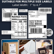 Phomemo PM241-BT Bluetooth Address Label Printer Thermal Shipping Package Label Maker, Size: US(Silver)