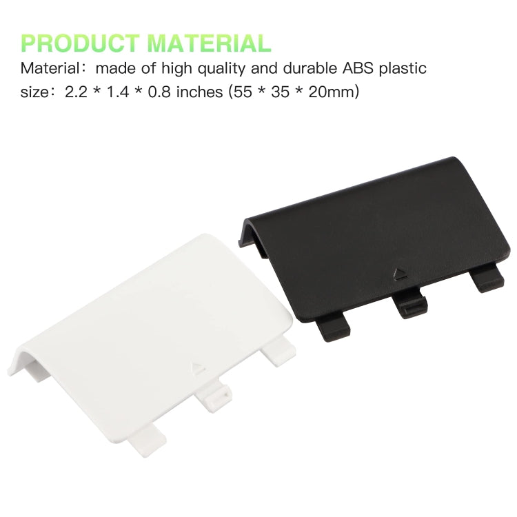 For Xbox One 5pcs Wireless Controller Battery Cover Replacement Battery Doors(Black)
