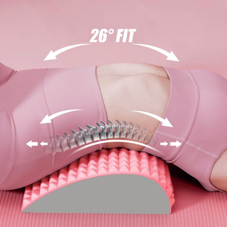 Lumbar Relaxing Massager Spinal Corrective Stretch Exercise Aid, Specification: Color Matching (Pink)