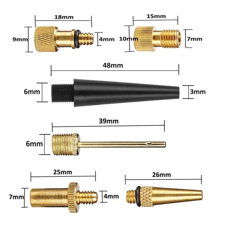 14 in 1 SV/AV/DV Bicycle Valve Adapter Set Bike Ball Pump Accessories