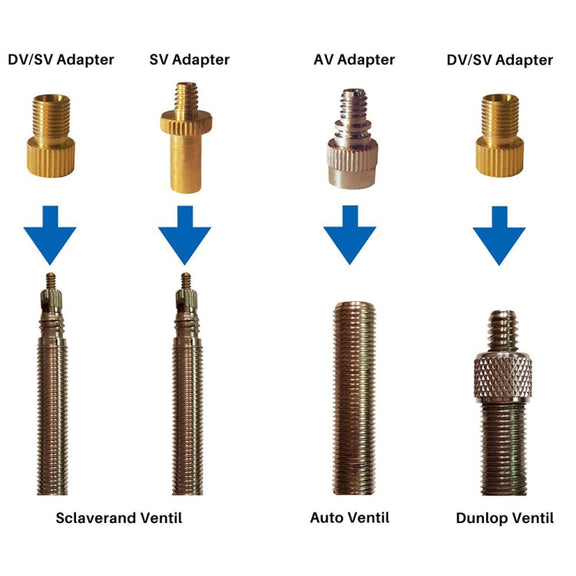 3sets 3 in 1 SV/AV/DV Bicycle Valve Adapter Set Bike Ball Pump Accessories
