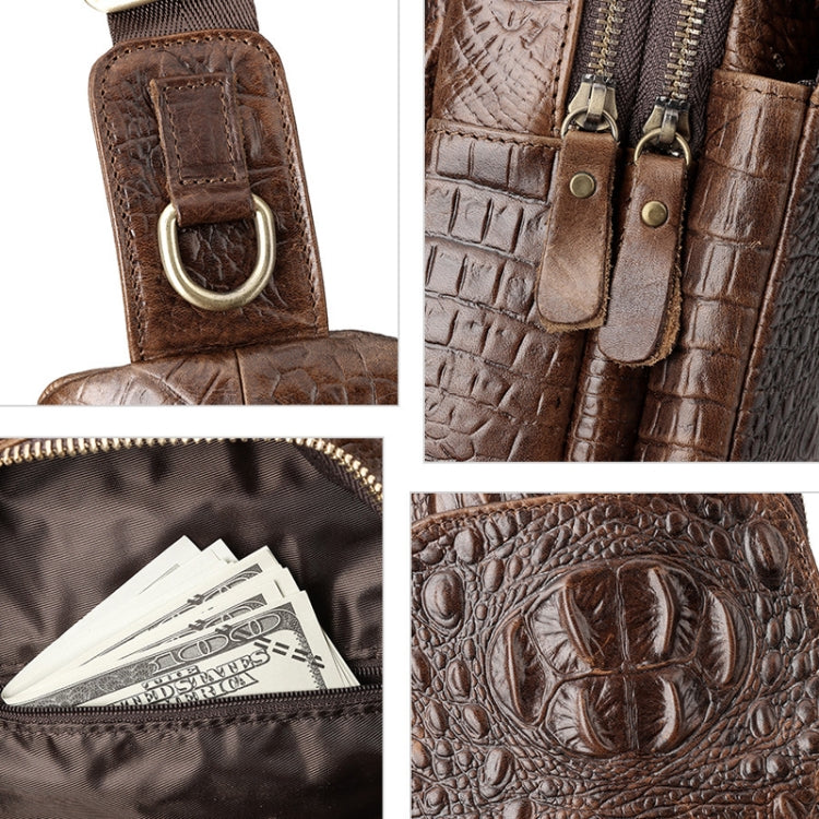 HUMERPAUL Men Shoulder Bag Leather Crossbody Bag(Black)