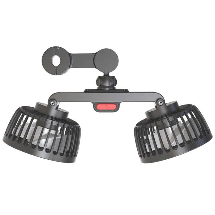 12V/24V Car Rear Seat Back USB Interface Powerful Double-headed Fan(F4207)