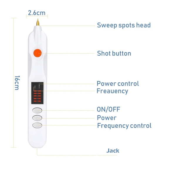 Spot Mole Pen Spot Removal Instrument Home Beauty Instrument, Spec: UK Plug-in Model(Golden)