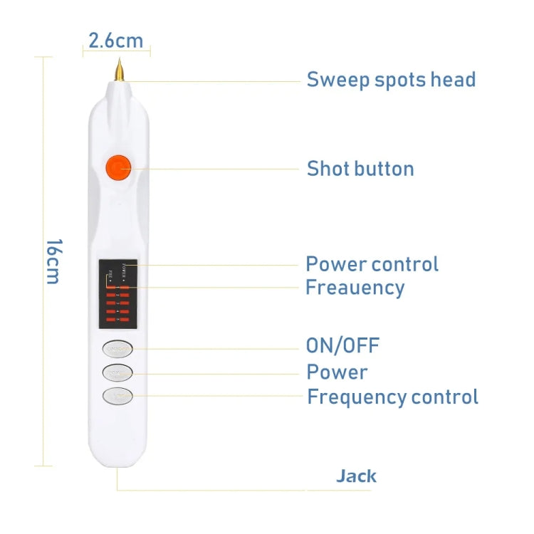 Spot Mole Pen Spot Removal Instrument Home Beauty Instrument, Spec: Charging Model UK Plug(Black)