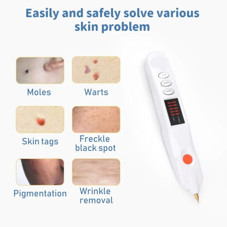 Spot Mole Pen Spot Removal Instrument Home Beauty Instrument, Spec: AU Plug-in Model(White)