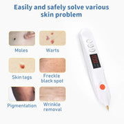 Spot Mole Pen Spot Removal Instrument Home Beauty Instrument, Spec: Charging Model UK Plug(Golden)