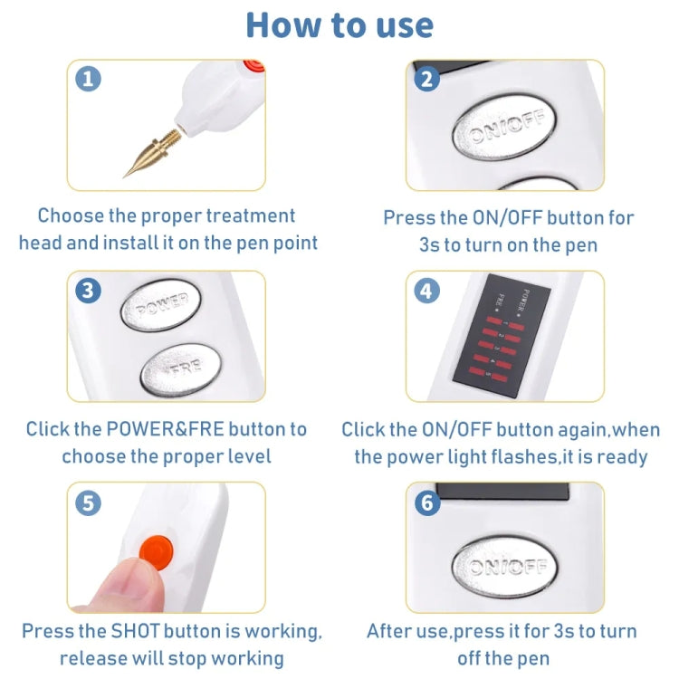 Spot Mole Pen Spot Removal Instrument Home Beauty Instrument, Spec: UK Plug-in Model(Golden)